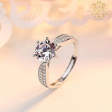 Bague argent 925 fiançaille classic